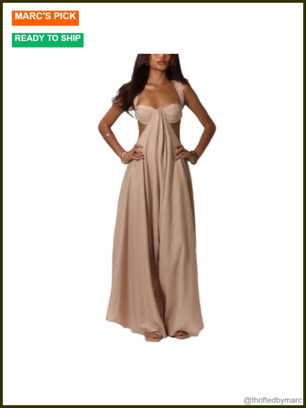 Women's Halter Backless Wide Leg Jumpsuit Sleeveless Summer One Piece